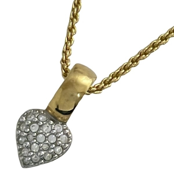 スワロフスキー SWAROVSKI ネックレス - ゴールド×シルバー×クリア ハート 美品 アクセサリー(首)拍卖