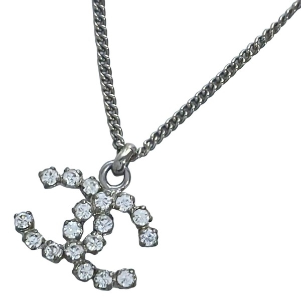 シャネル CHANEL ネックレス ココマーク シルバー×クリア 05V アクセサリー(首)拍卖