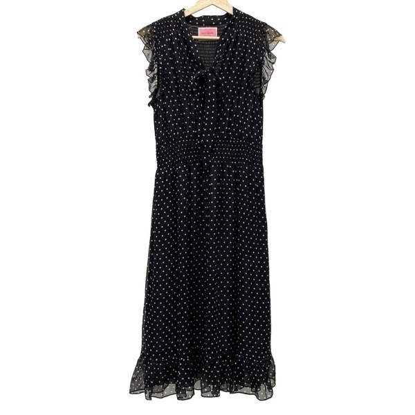 ケイトスペード Kate spade サイズS - 黒×白 レディース ノースリーブ/ロング/水玉 美品 ワンピース拍卖
