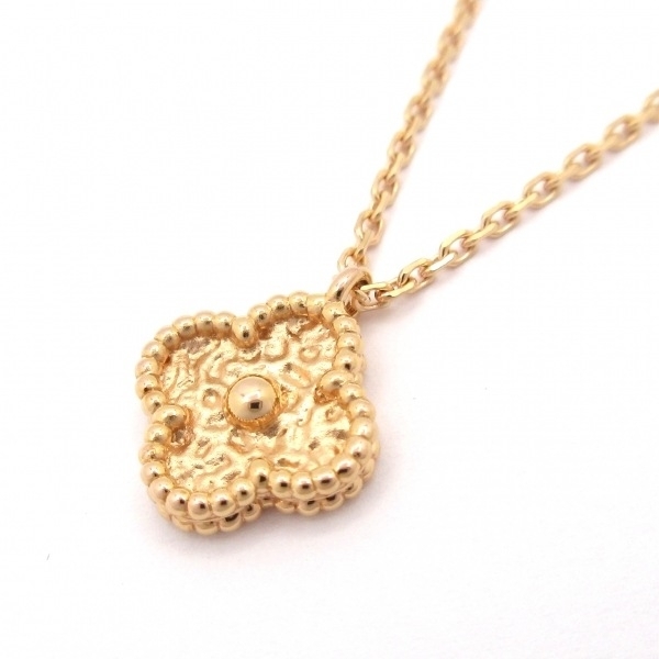 磨き済み■ヴァンクリーフ&アーペル VanCleef & Arpels ネックレス VCARO8DF00 スウィートアルハンブラ K18PG アクセサリー(首)拍卖