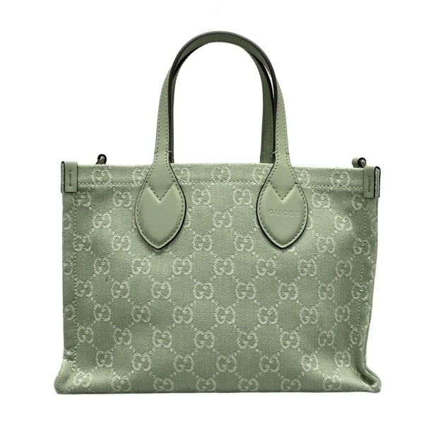 グッチ GUCCI トートバッグ 772183 オフィディア ミディアム トートバッグ レザー ライトグリーン 美品 バッグ拍卖