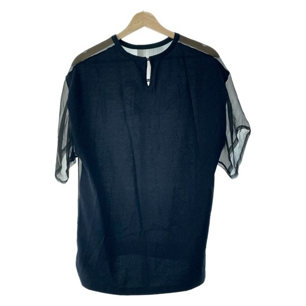 ヌメロ ヴェントゥーノ N゜21 半袖Tシャツ サイズ38 M P14IN2S0F0844152 - 黒×白 レディース シースルー 美品 トップス拍卖