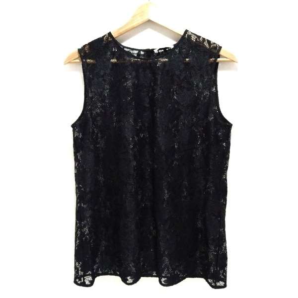 セオリーリュクス theory luxe ノースリーブカットソー サイズ40 M - 黒 レディース クルーネック/花柄/レース/シースルー 美品 トップス拍卖
