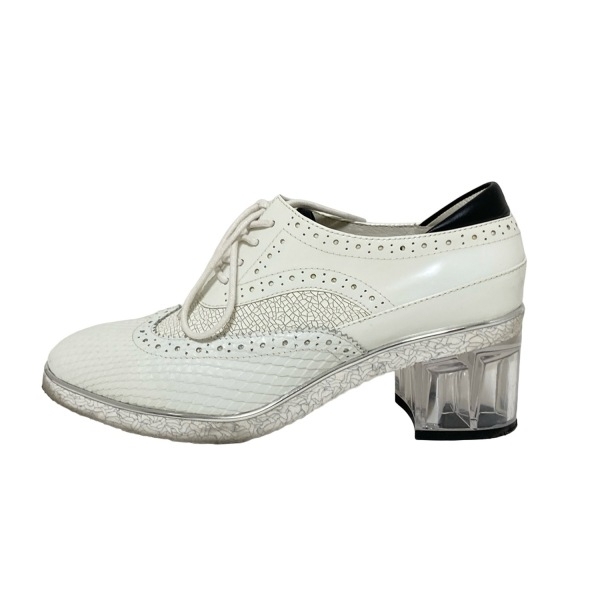 ユナイテッドヌード UNITEDNUDE シューズ 38 - レザー 白×グレー レディース 型押し加工/ウィングチップ 靴拍卖