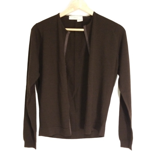 ジョンスメドレー JOHN SMEDLEY カーディガン サイズS - ダークブラウン レディース 長袖 美品 トップス拍卖