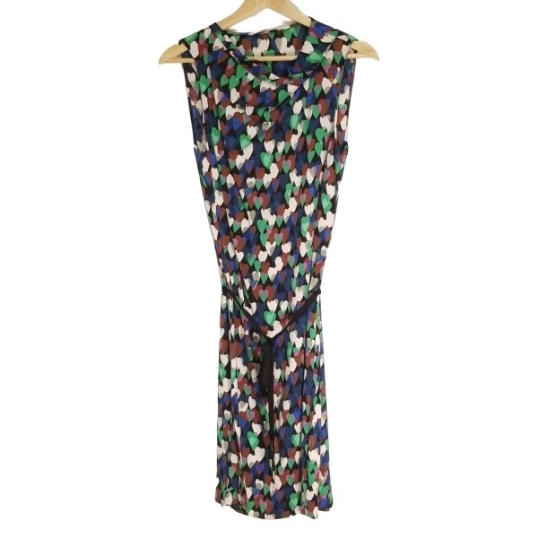 ダイアン・フォン・ファステンバーグ DIANE VON FURSTENBERG(DVF) サイズ4 S - 黒×グリーン×マルチ レディース ワンピース拍卖