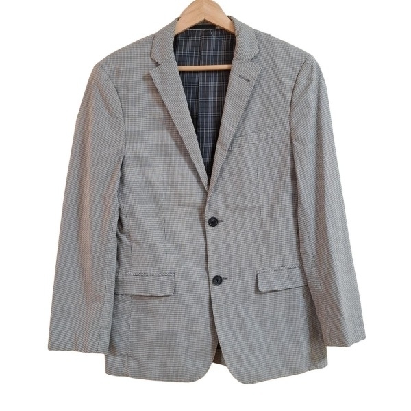 バーバリーブラックレーベル Burberry Black Label サイズS - 黒×白 メンズ 長袖/チェック柄/肩パッド/春/夏 ジャケット拍卖