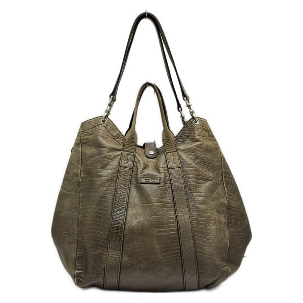 ダニエル&ボブ Daniel&Bob トートバッグ - レザー カーキ 型押し加工 バッグ拍卖