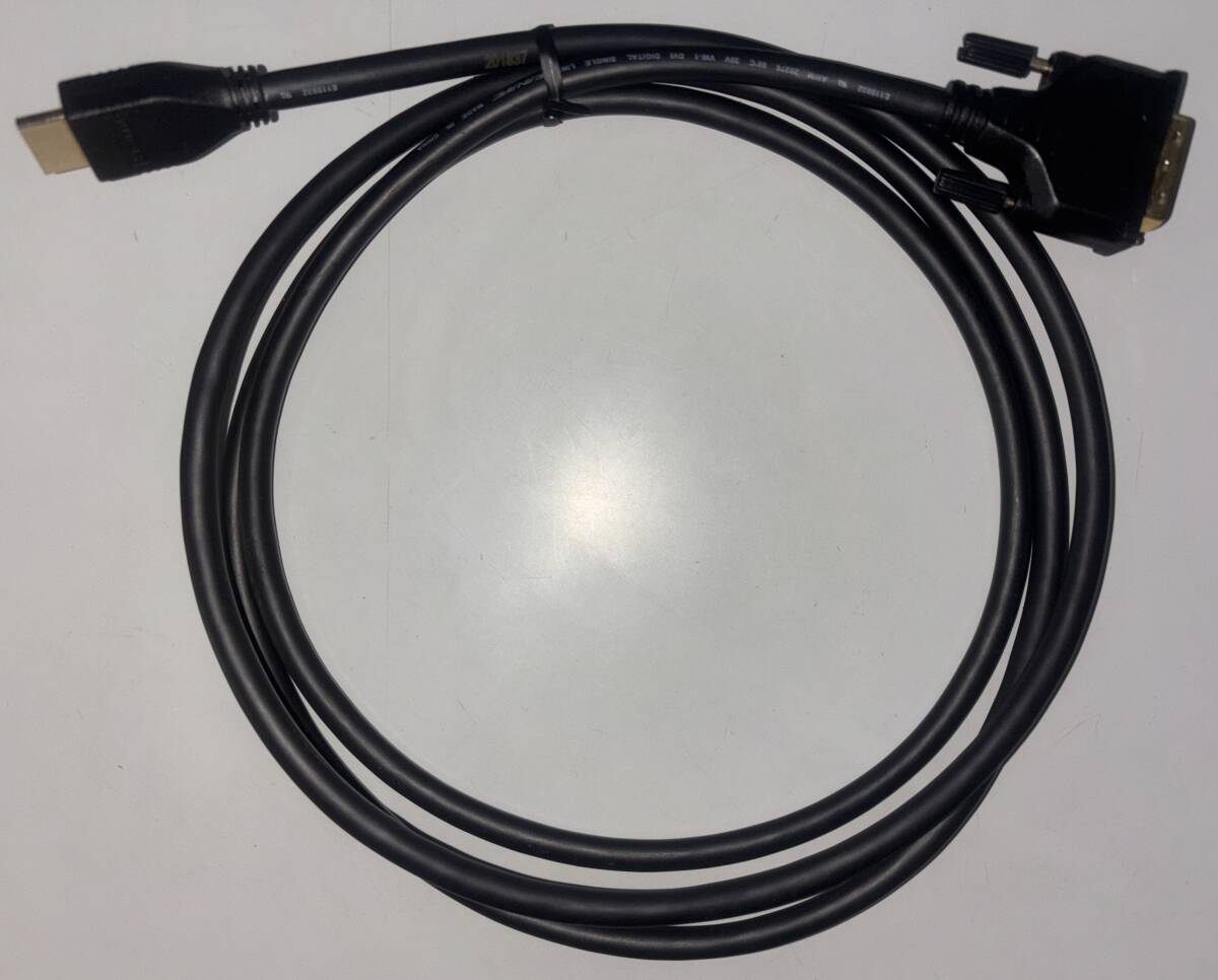 300円 中古品 ○ HDMI-DVI変換ケーブル 1.9m ○拍卖