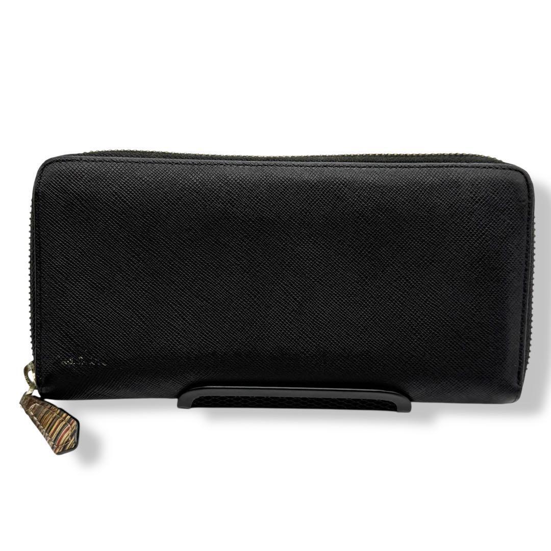 ポールスミス 長財布 ブラック ラウンドファスナー マルチストライプ メンズ ラウンドジップウォレット ラウンドファスナー da30拍卖