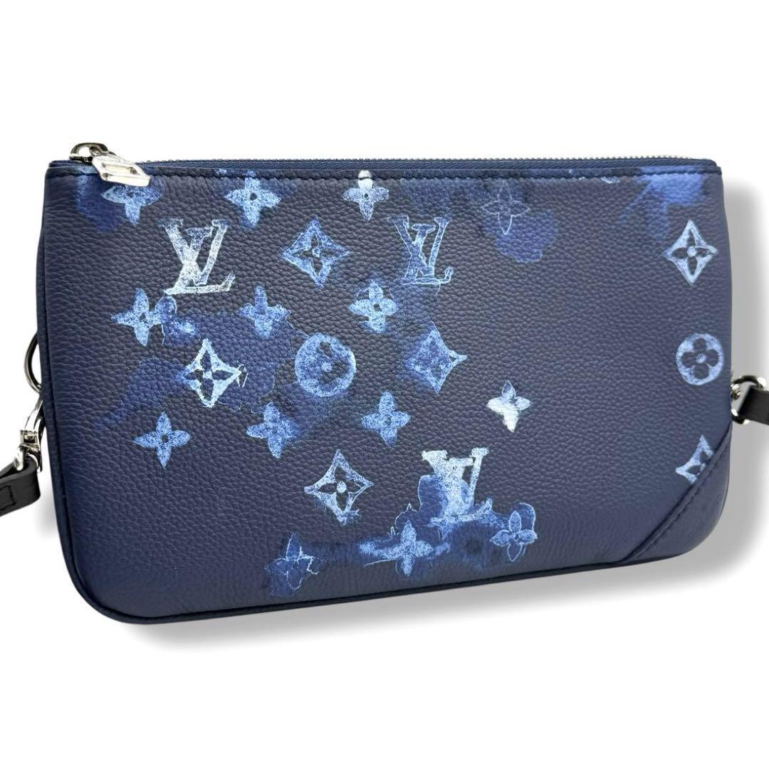 未使用 ルイヴィトン ショルダーバッグ モノグラム ウォーターカラー ブルー クロスボディ サコッシュ ポーチ ユニセックス db10拍卖