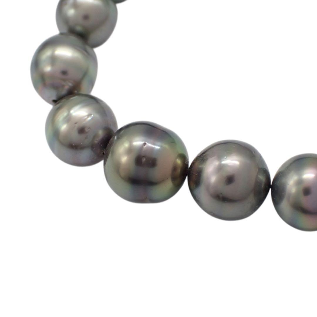 箱 タサキ 田崎真珠 TASAKI タサキ 黒蝶真珠 黒蝶 バロック 8〜11mm ネックレス チョーカー 真珠 パール SV スターリングシルバー 4210拍卖