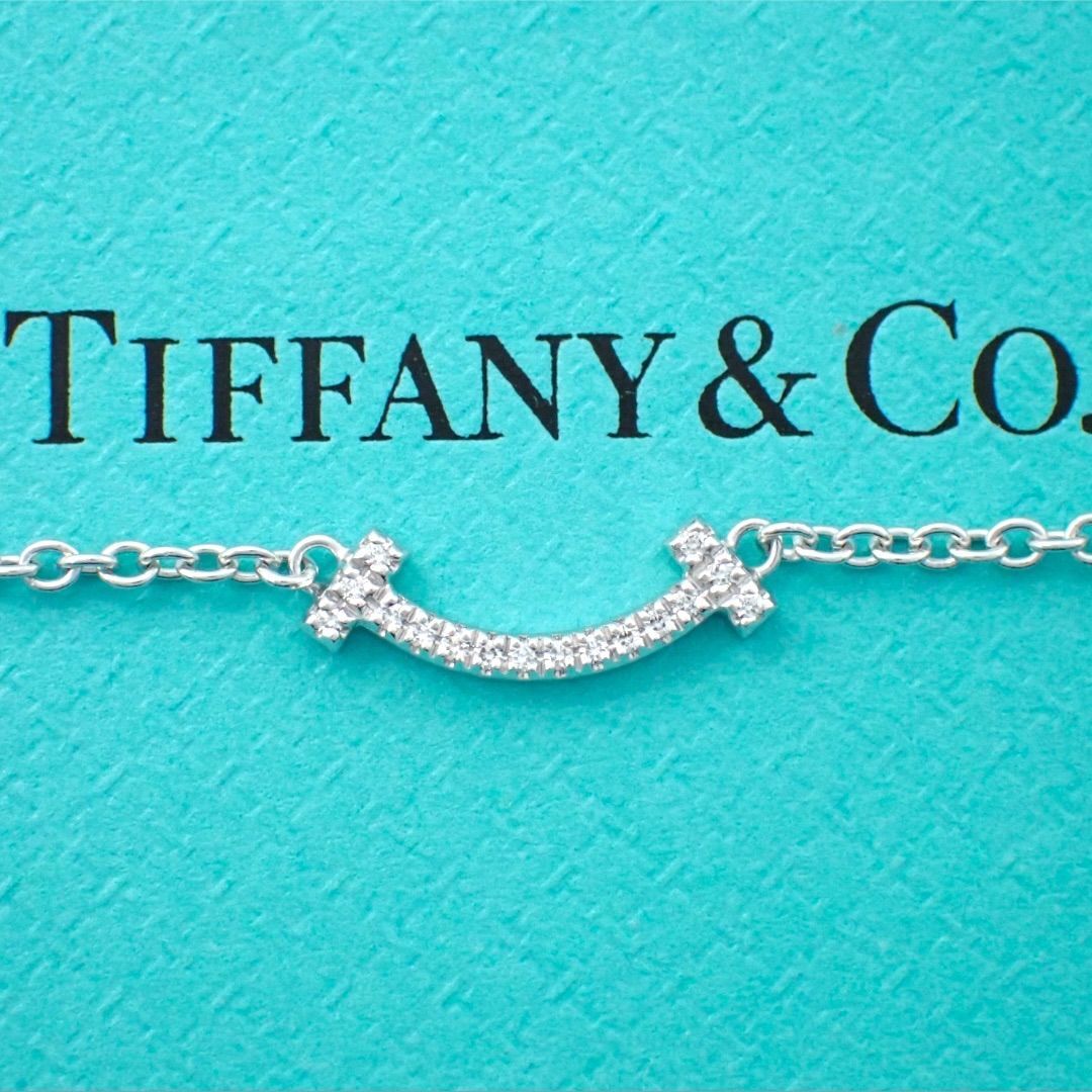 Tiffany & Co. ティファニー Tスマイル ミニ ダイヤ ダイヤモンド ブレスレット Large K18WG 750 WG ホワイトゴールド K18 4116拍卖