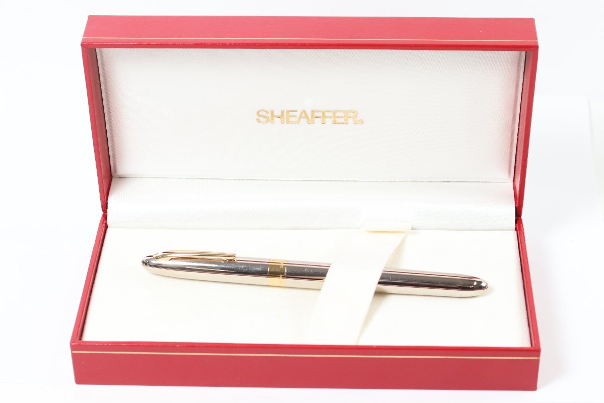 SHEAFFER シェーファー 万年筆 ペン先 18K 750刻印 文具 筆記用具 ケース付き 9131-MS拍卖