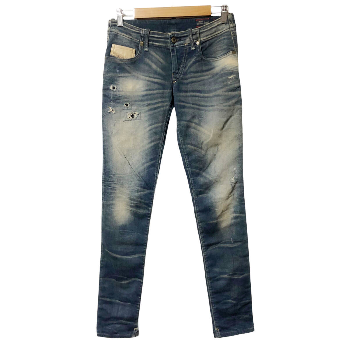 DIESEL ディーゼル GRUPEE-NE ジョグジーンズ デニムパンツ スキニー リペア加工 ダメージ加工 25 ストレッチ レディース A32拍卖