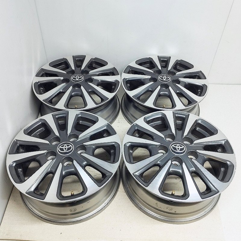 TOYOTA トヨタ 純正アルミホイール 15×6J PCD114.3 オフセット不明 5H 4本セット ジャンク拍卖