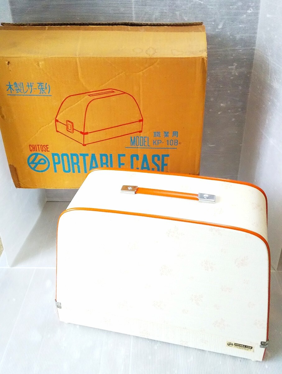 木製レザー張り 未使用品 昭和レトロ ミシンカバー ミシンケース 職業用 KP-108 アンティーク レトロ ②拍卖