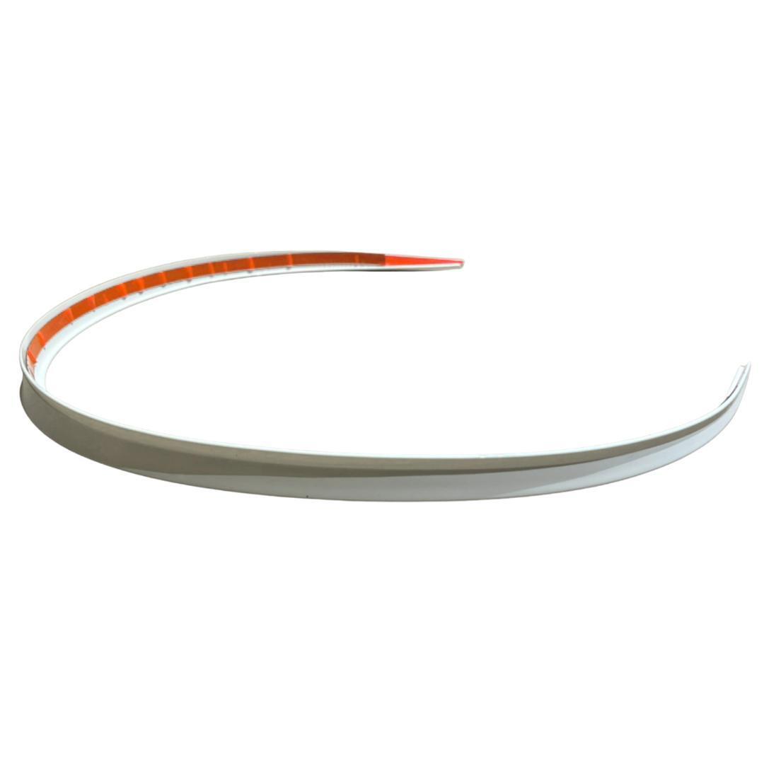 ボンネットスポイラー エアロ モール ホワイト 1.2m エアロモール ボルテックスジェネレーター フロント コンパクト 軽自動車 汎用 管理V5拍卖