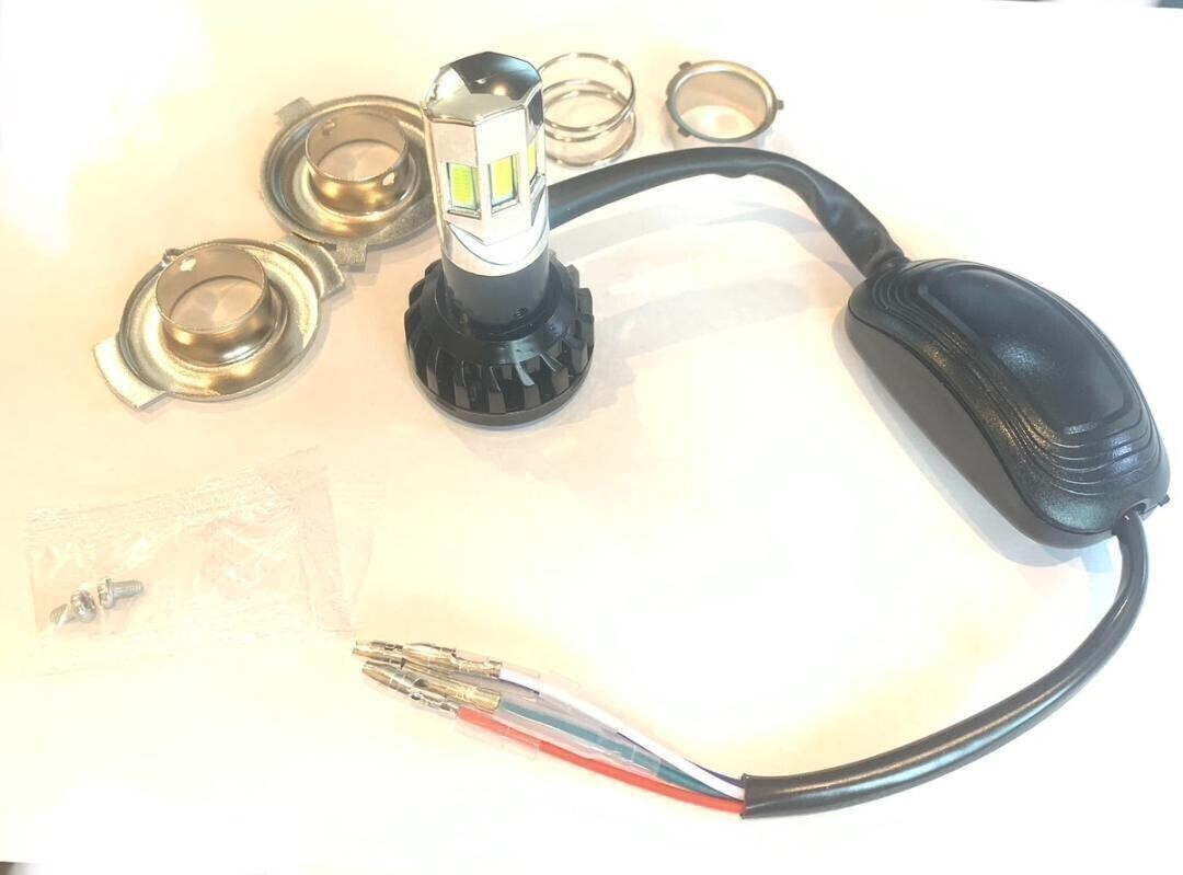 バイク用 LED ヘッドライト H4 H6 PH7 PH8 COB 6面発光 35W 6000K ホワイト 3500LM Hi/Lo 管理G1拍卖