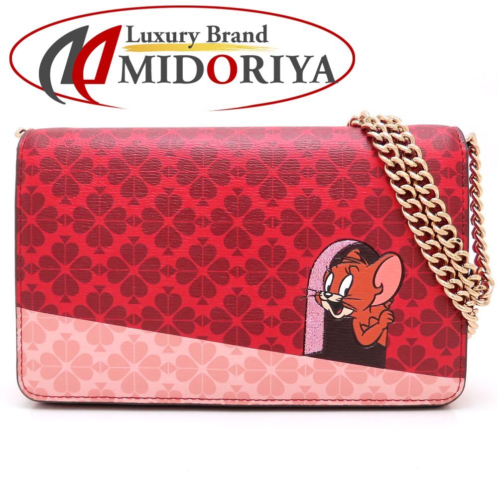 Kate Spade ケイトスペード チェーンショルダーバッグ PWRU774 ショルダーバッグ トムとジェリー レザー レッド レディース/352803【中古】拍卖