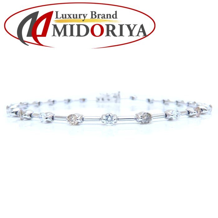 LINE ライン ダイヤモンド ブレスレット ダイヤモンド1.25ct K18WG ホワイトゴールド レディース/294350【中古】拍卖