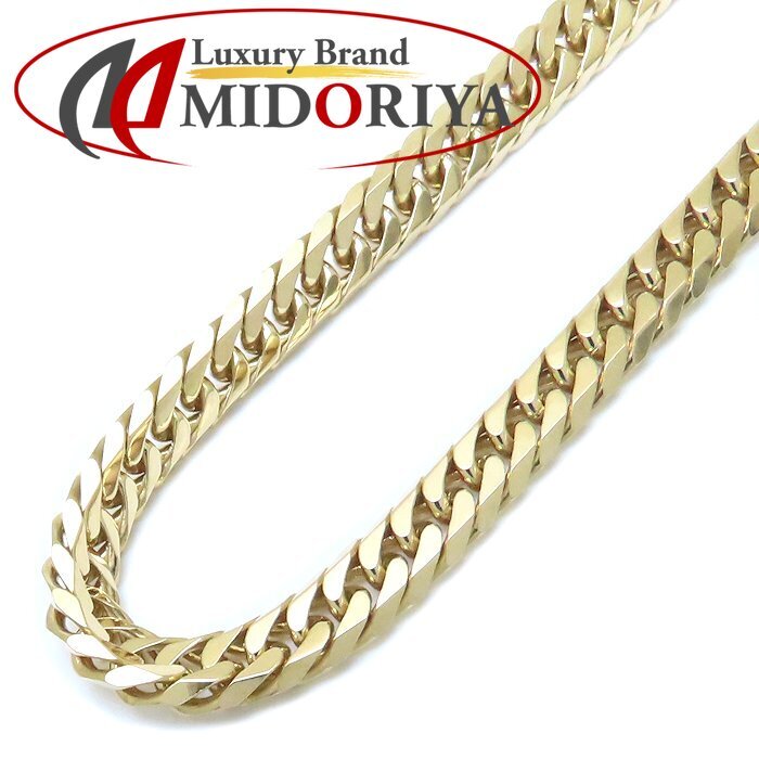 喜平ネックレス K18YG イエローゴールド メンズ 6面 ダブル 60cm 50g/76311【中古】拍卖