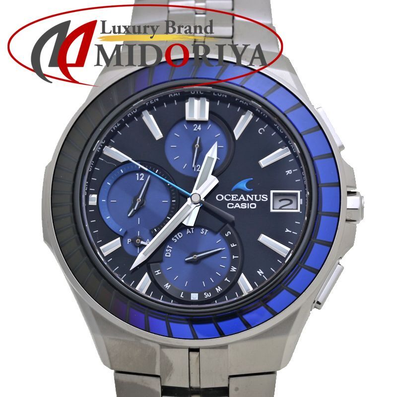 CASIO カシオ マンタ ソーラー電波 スマートフォンリンク OCW-S5000EK-1AJF 限定【2022年購入】チタン メンズ /39914【中古】【腕時計】拍卖