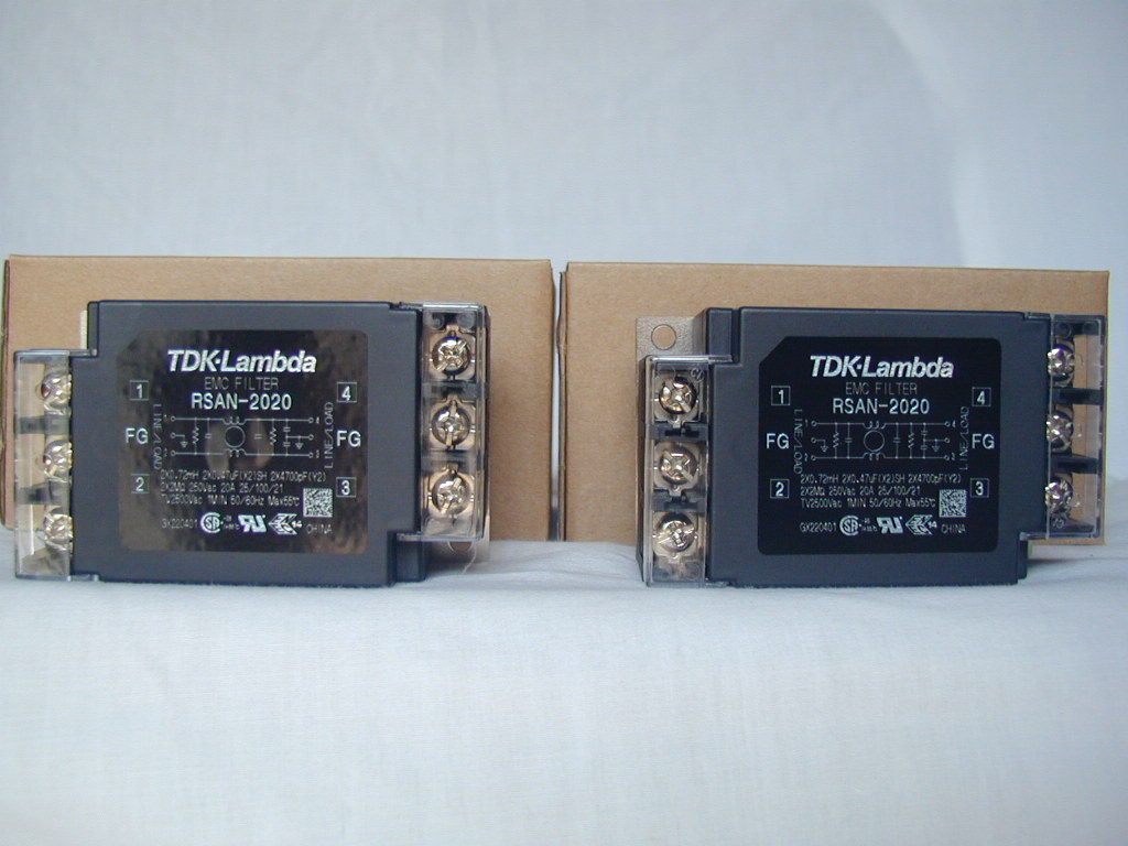 【新品】TDK-Lambda TDKラムダ RSAN-2020 電源ライン用EMCフィルタ 2個セット拍卖