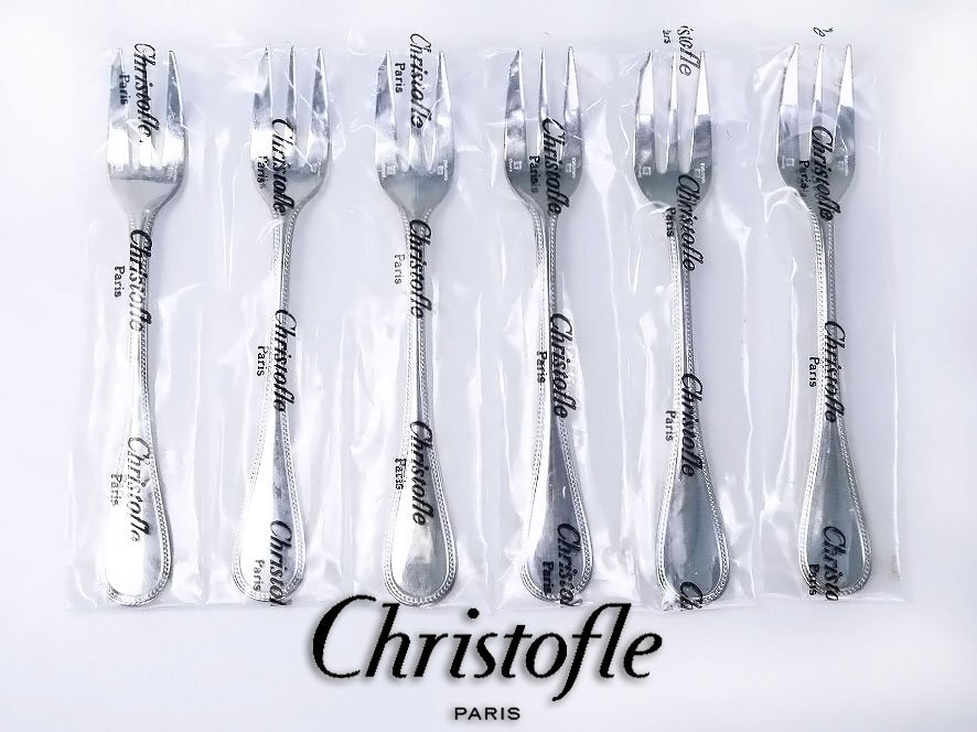 ■本物保証■【Christofle】パール ケーキフォーク 6本■クリストフルシルバー■拍卖