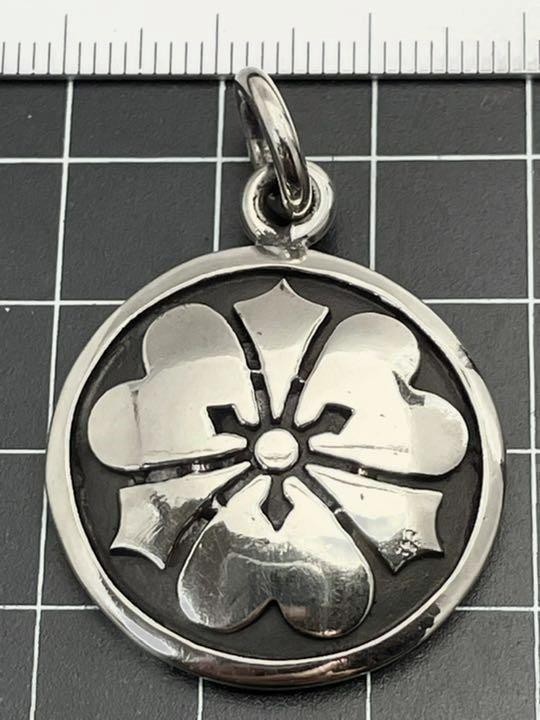 家紋ペンダント★丸に剣片喰★キーホルダー★中★ジャーマンシルバー拍卖