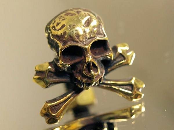 真鍮製ナンバーボルト★クロスボーン★海賊スカル★SKULL★ドクロ★バイク~車まで全車種対応★残僅か拍卖