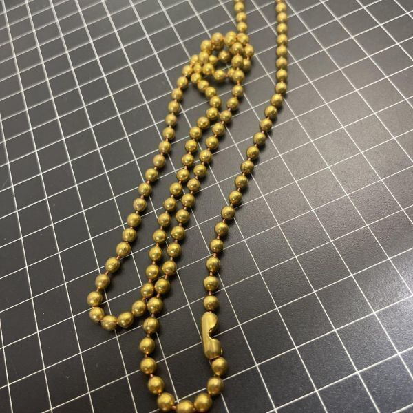 真鍮製ブラス★4mmX60cm★ネックレスボールチェーン★中々出回らない太さです拍卖