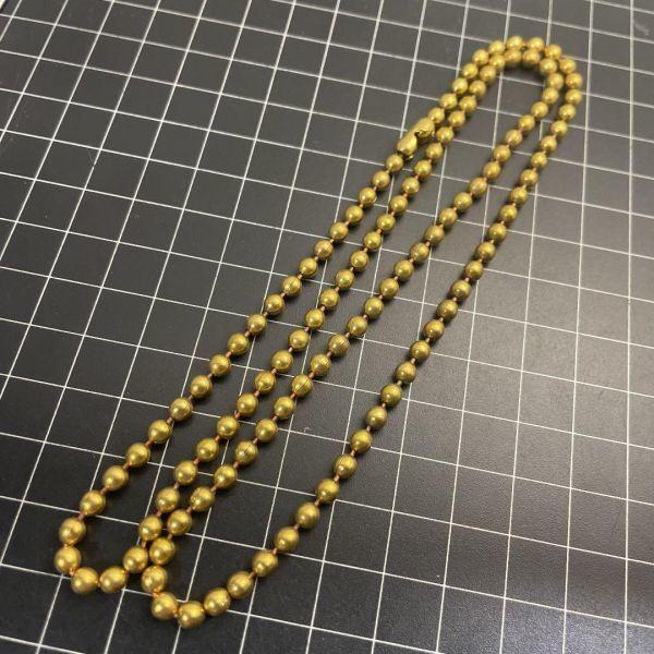 真鍮製ブラス★40cm★ネックレスボールチェーン★超太ボールチェーン拍卖