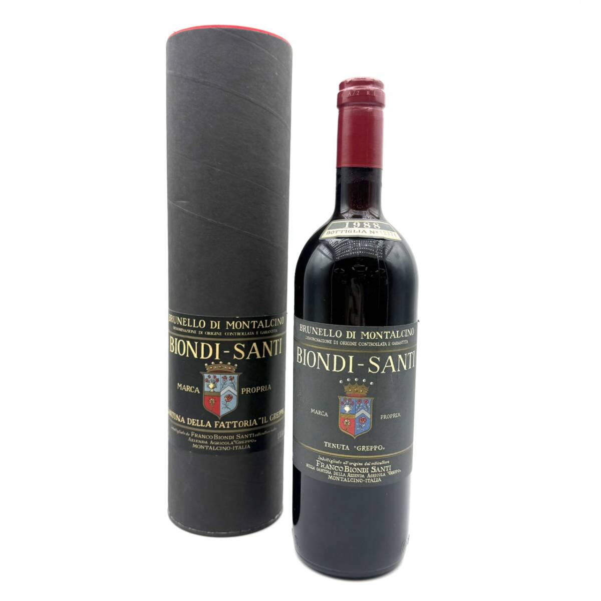 25品/A018876-5/MY10000/J113-314/酒【幕張】BIONDI - SANTI BRUNELLO DI MONTALCINO 1988 ワイン 12.5% 750ml 箱付き拍卖