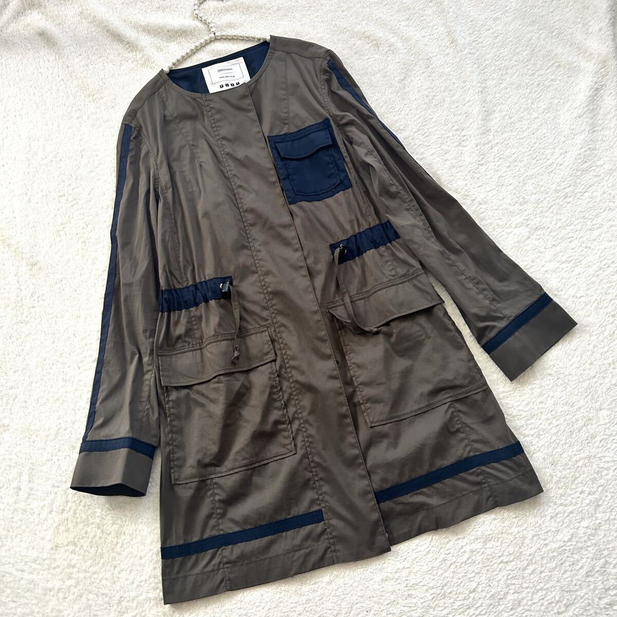 PLST/プラステ ノーカラー 薄手 ジャケット アウター ミリタリー 2 セオリー拍卖