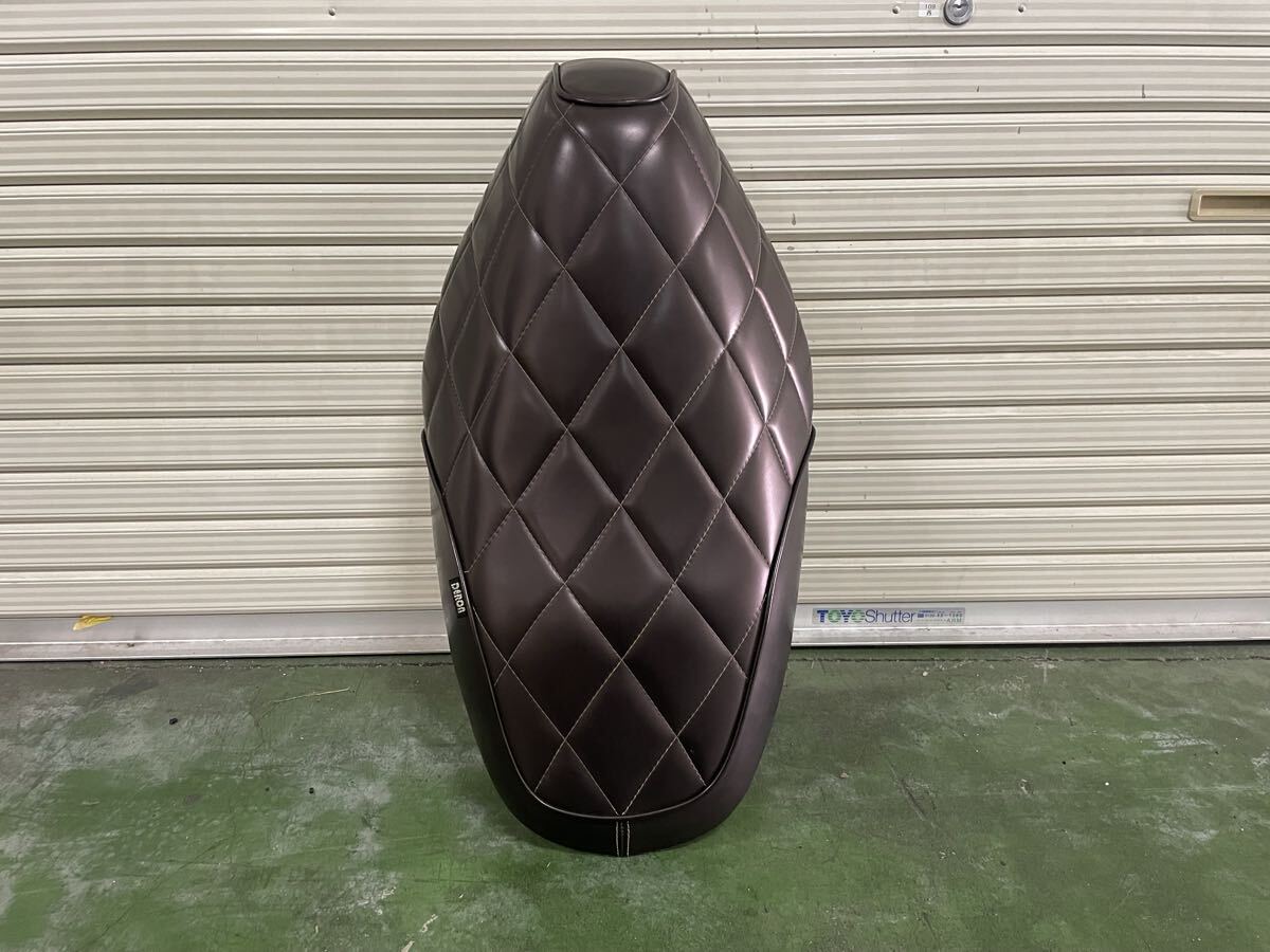 DERON スズキ アドレス V125G CF4EA CF46A 社外 エナメルシート ダイヤカット ブラウン TOKUTOYO トクトヨ 茶色 黒 ベース付き ADRESS拍卖