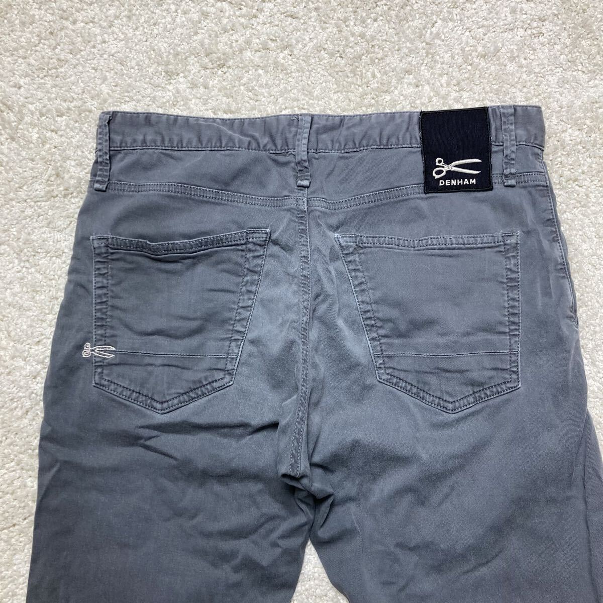 デンハム w30 RAZOR SLIM FIT ボタンフライ メンズ チノパン 綿パン パンツ グレー レイザー スリムフィット DENHAM拍卖