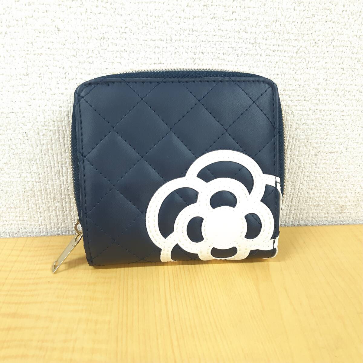 【管④】CLATHAS/クレイサス 財布 二つ折り ネイビー拍卖