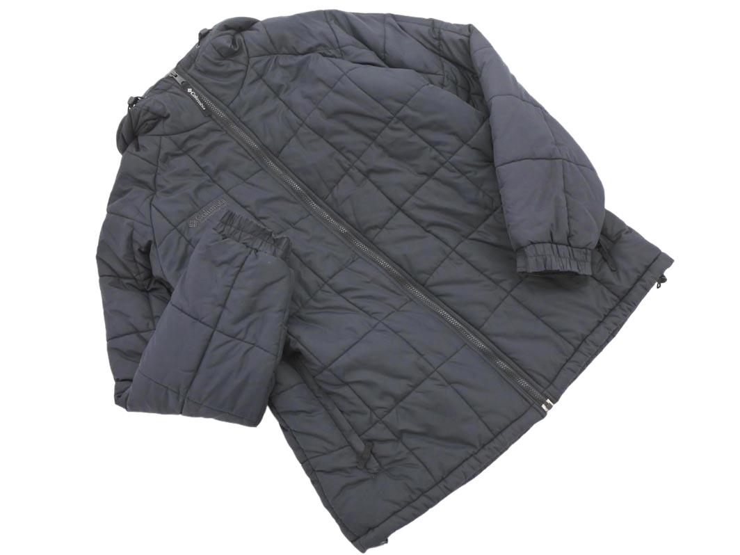 Columbia コロンビア PM5016 ロゴ フーディー 中綿 ジャケット sizeM/黒 ◇■ ☆ fid0 メンズ拍卖