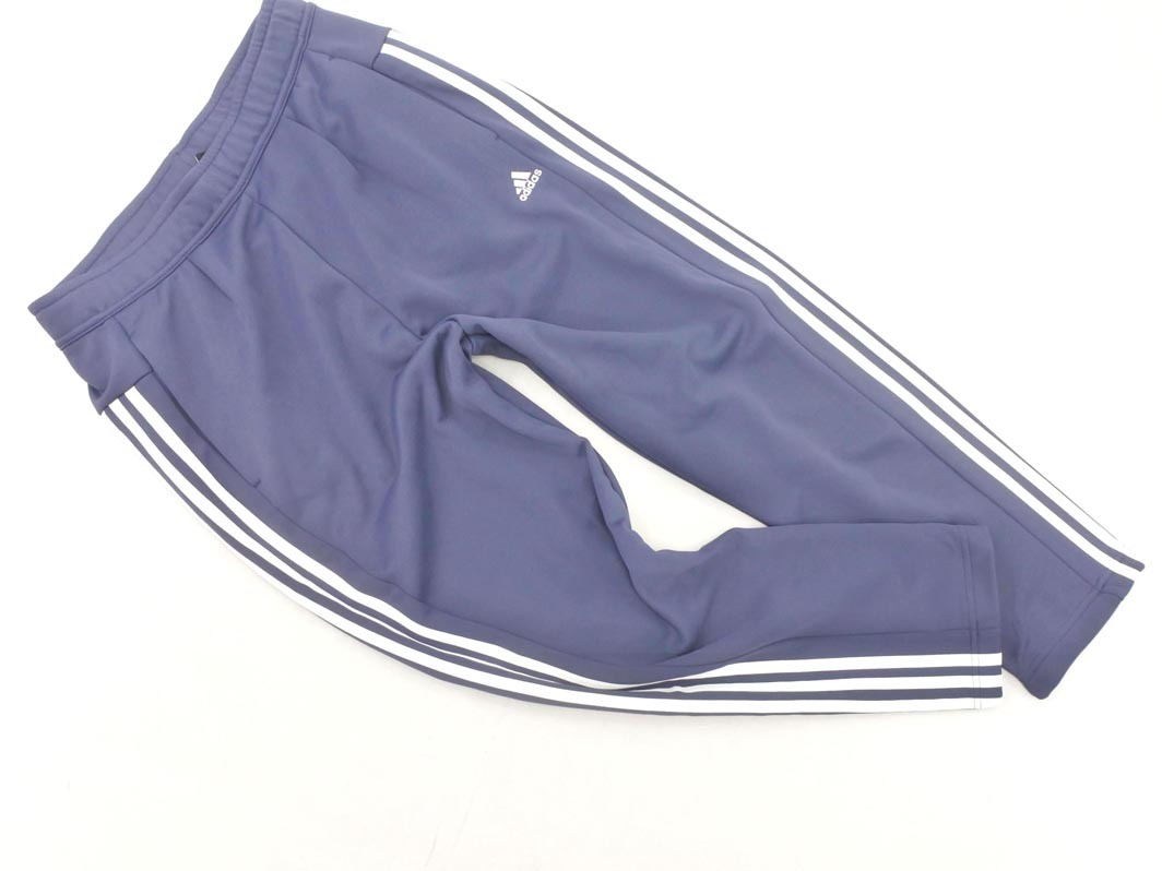 adidas アディダス 裏起毛 ロゴ サイドライン イージー パンツ sizeXL/紺 ◇■ ☆ fja6 レディース拍卖