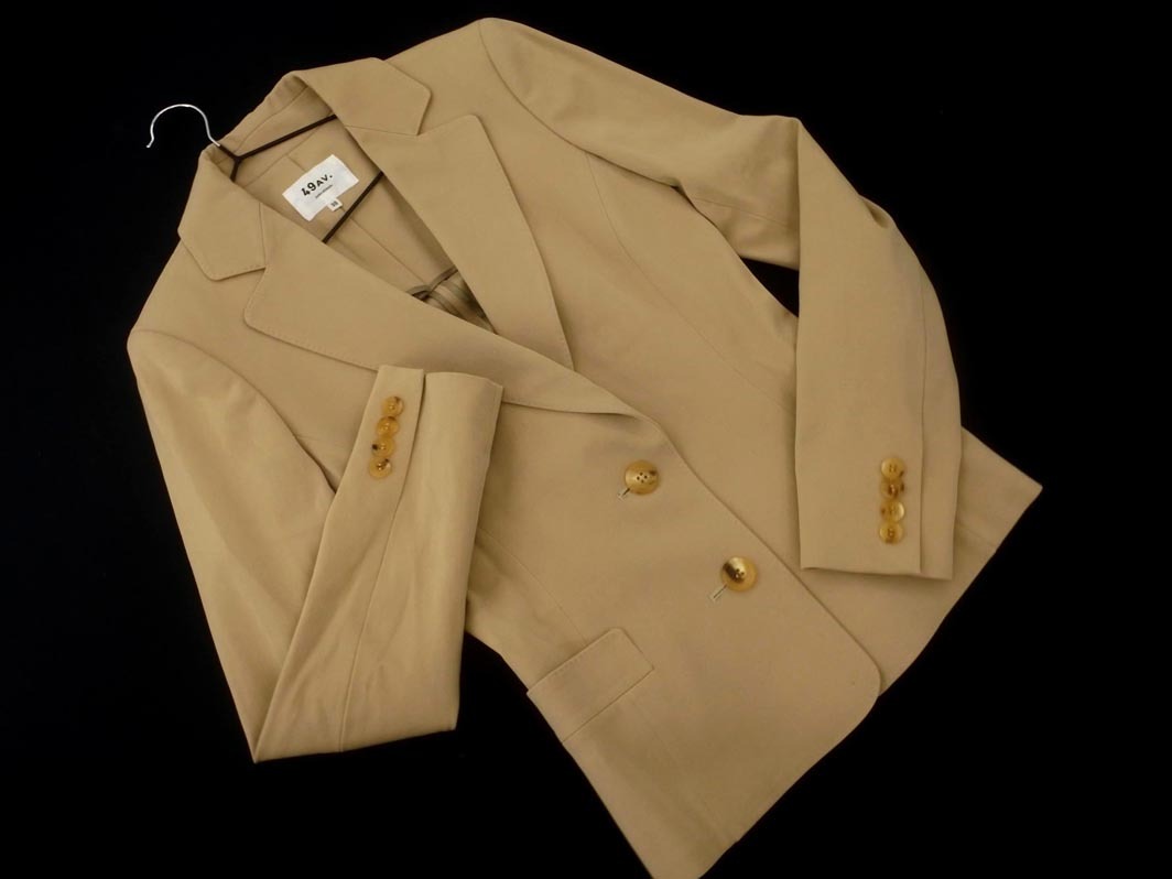 49AV JUNKO SHIMADA 49アベニュージュンコシマダ ウール混 テーラード ジャケット size38/ベージュ ◇■ ☆ fja6 レディース拍卖