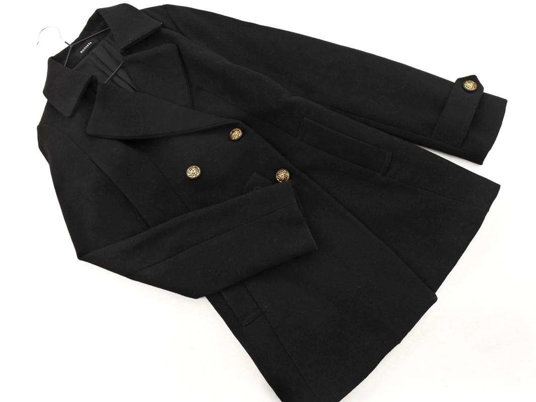 EGOIST エゴイスト ダブルボタン チェスター コート sizeF/黒 ◇■ ☆ fja8 レディース拍卖