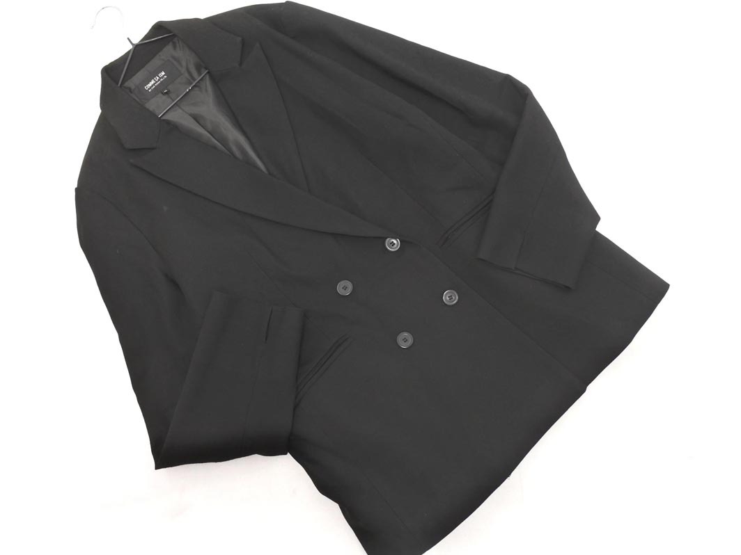 COMME CA ISM コムサイズム ダブルボタン ジャケット size11/黒 ◇■ ☆ fjb0 レディース拍卖