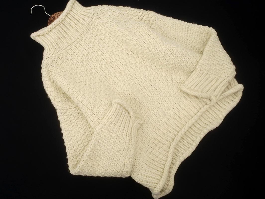 MOUSSY マウジー ハイネック ニット セーター sizeF/白 ◇■ ☆ fja9 レディース拍卖