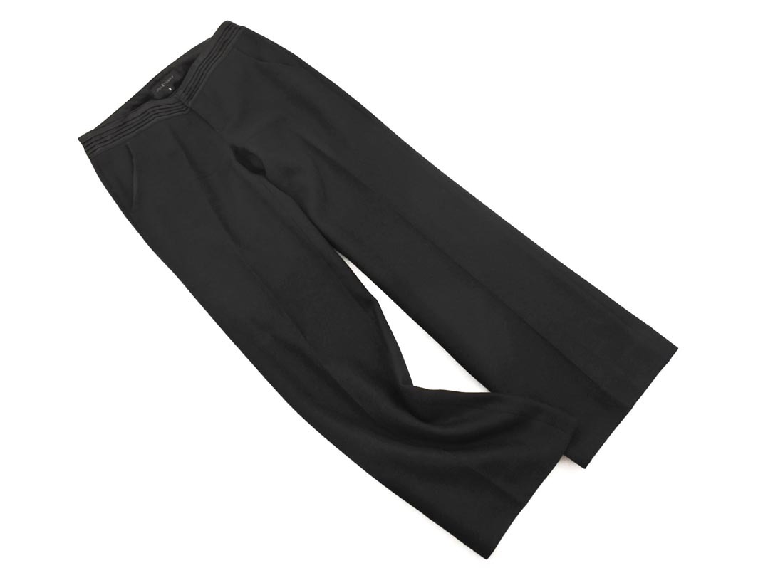 JILLSTUART ジルスチュアート ウール100% フレア パンツ size2/黒 ◇■ ☆ fja9 レディース拍卖