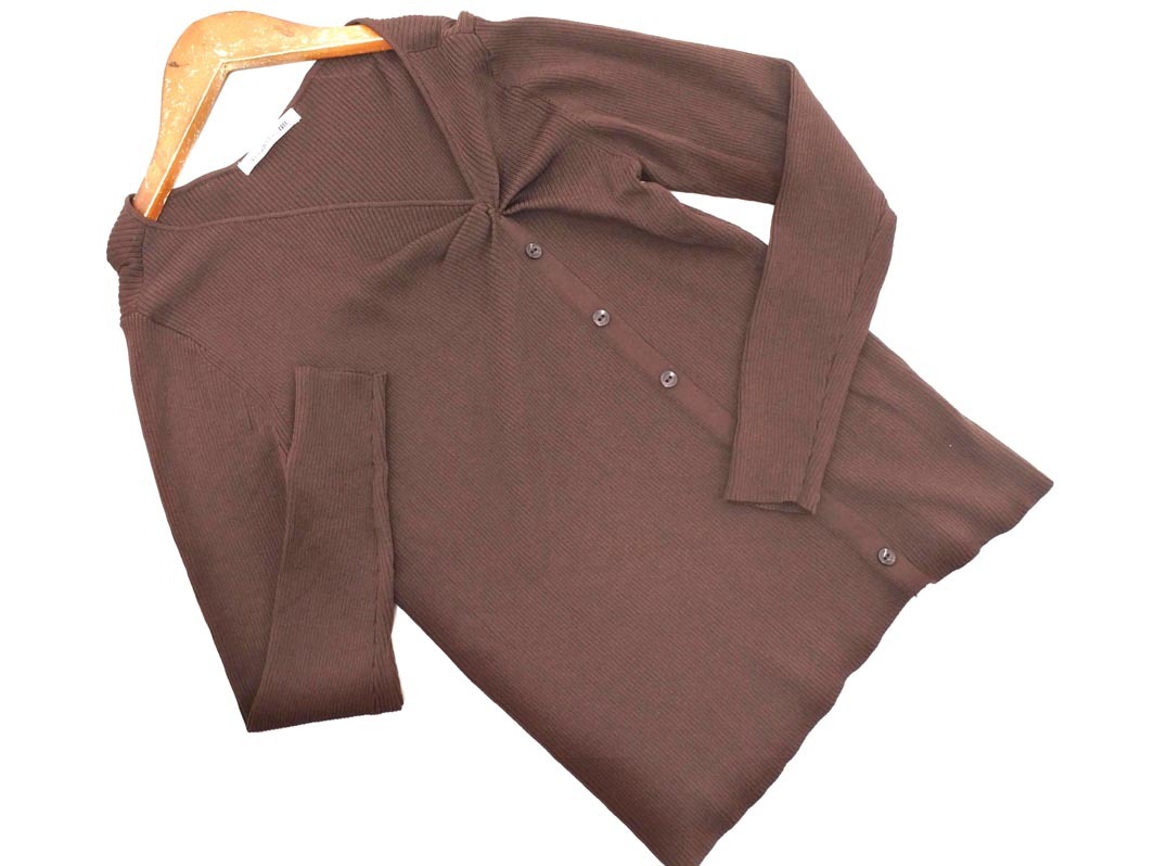 Viaggio Blu ビアッジョブルー リブ ニット セーター size2/茶 ◇■ ☆ fja9 レディース拍卖