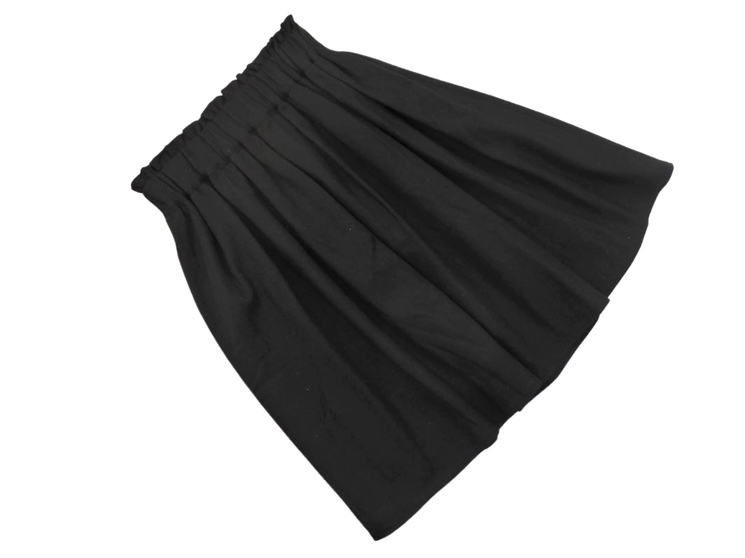 Viaggio Blu ビアッジョブルー ウール混 ギャザー スカート size1/黒 ◇■ ☆ fja9 レディース拍卖