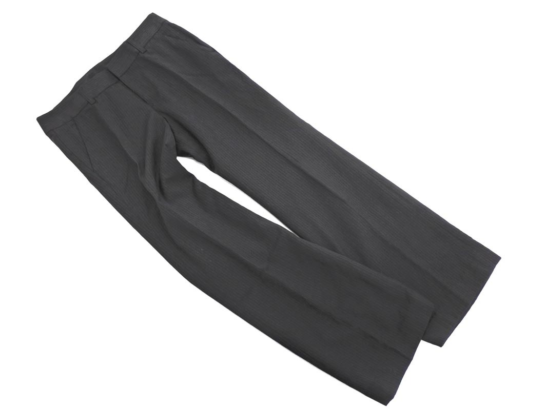 COMME CA DU MODE コム サ デ モード ウール混 ストライプ スラックス パンツ size9/黒 ◇■ ☆ fja9 レディース拍卖