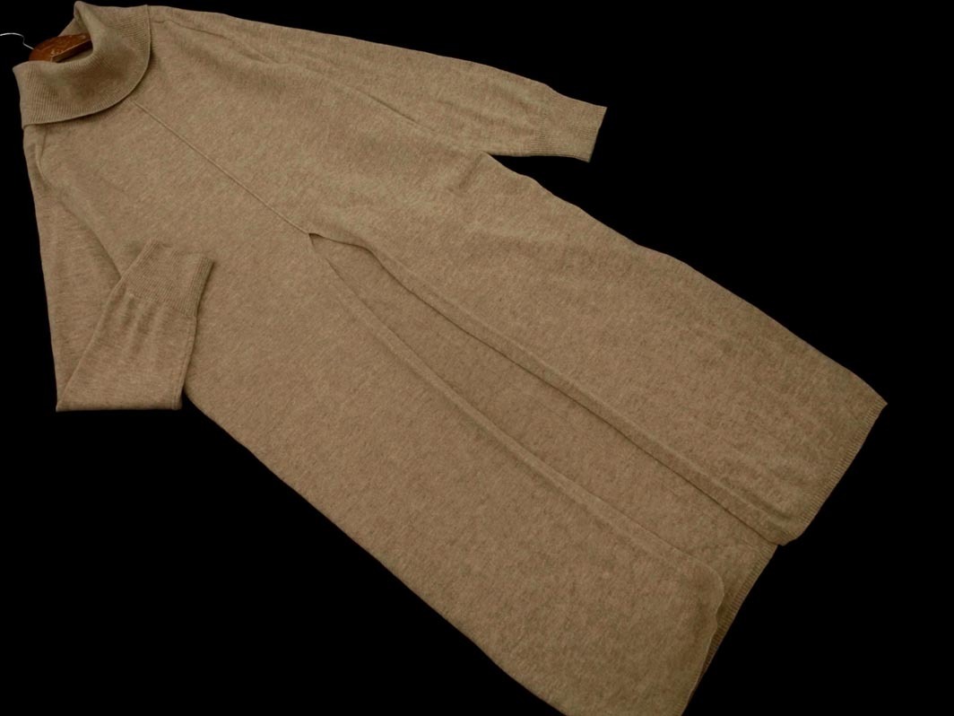 Spick & Span スピック&スパン ウール100% スリット ニット ワンピース sizeF/ベージュ ◇■ ☆ fjb4 レディース拍卖