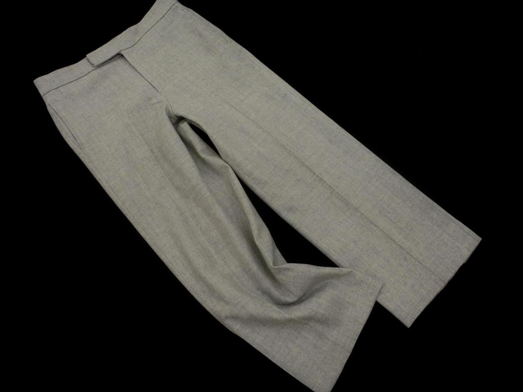 Spick and Span Noble スピック&スパン ノーブル ウール混 スリット クロップド パンツ size34/グレー ◇■ ☆ fjb6 レディース拍卖